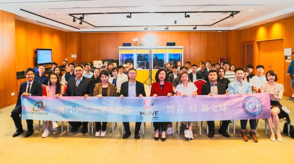 Bay Youth AI full group photo inside the Macao Science Centre